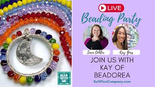 Live Beading Party with Kay Goss of Beadorea: Wire Wrapped Rainbow Crystal Ring Link