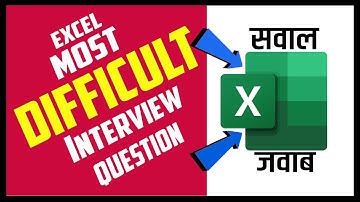 Excel Most Difficult Interview Questions | MIS Excel Interview Questions | Excel Questions in Hindi
