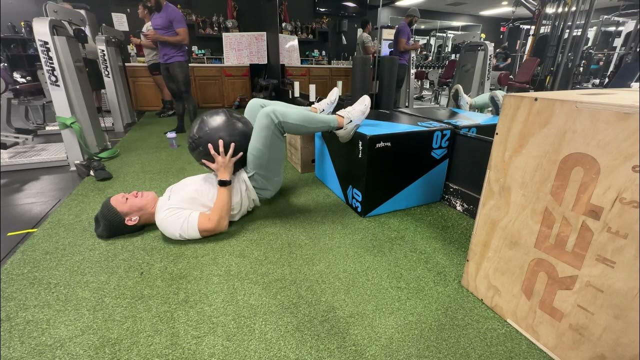 Med Ball Feet Elevated Glute Bridge YouTube