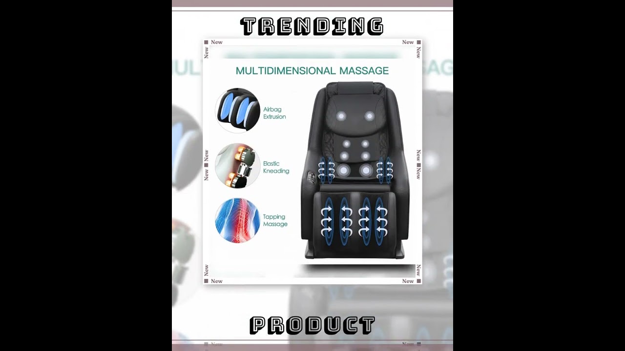 Compact 2D Multifunction Massage Chair with Multiple Modes and Adjustable Intensity