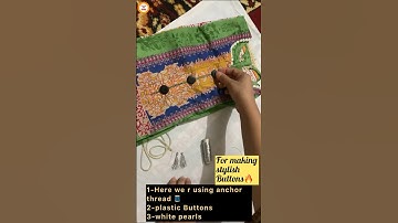 Make Fabric Buttons with No kit or Machine #diy #viral #stitchingtips #sewing #shorts