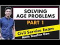 Solving Age Problems - Civil Service Exam