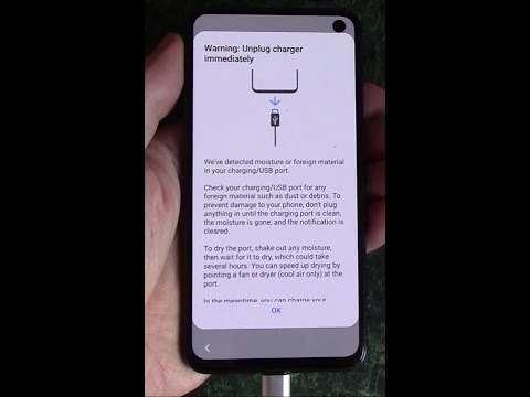 How To Fix A Samsung Galaxy Smartphone Moisture Foreign Material Detection  In A USB Port Warning - YouTube