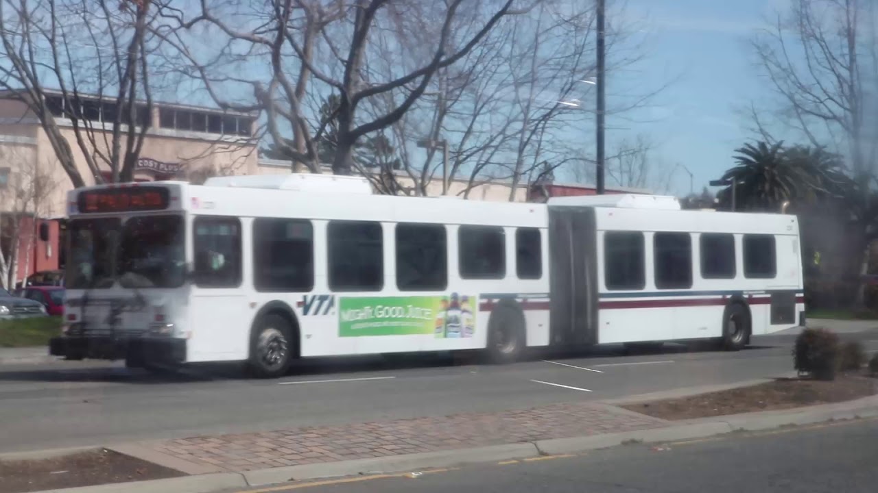 old-bendy-diesel-new-flyer-d60lf-santa-clara-vta-bus-2338-route