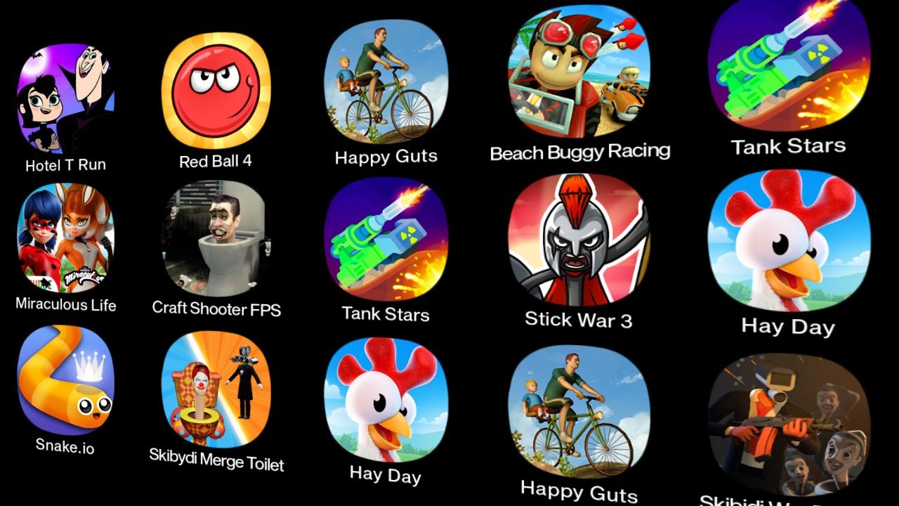 Craft Shooter FPS Battles,Beach Buggy Racing,Snake.io,Skibidi War Toilets,Stick War 3,Hotel T Run,..