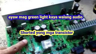 how to repair amplyfier. no green light indicator no audio..