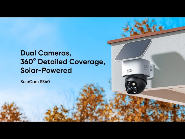 SoloCam S340 Wireless Outdoor Security Camera with Dual Lens and Solar