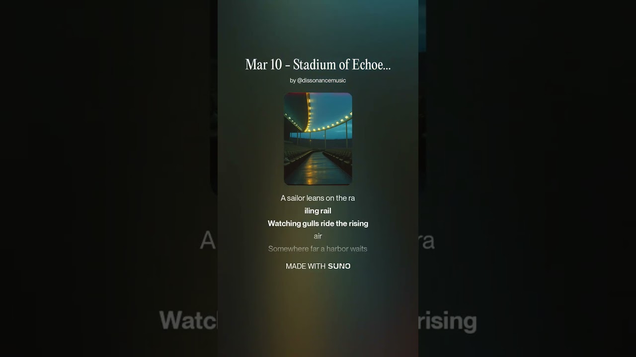 Songwriter Almanac . Mar 10 . Stadium of Echoes