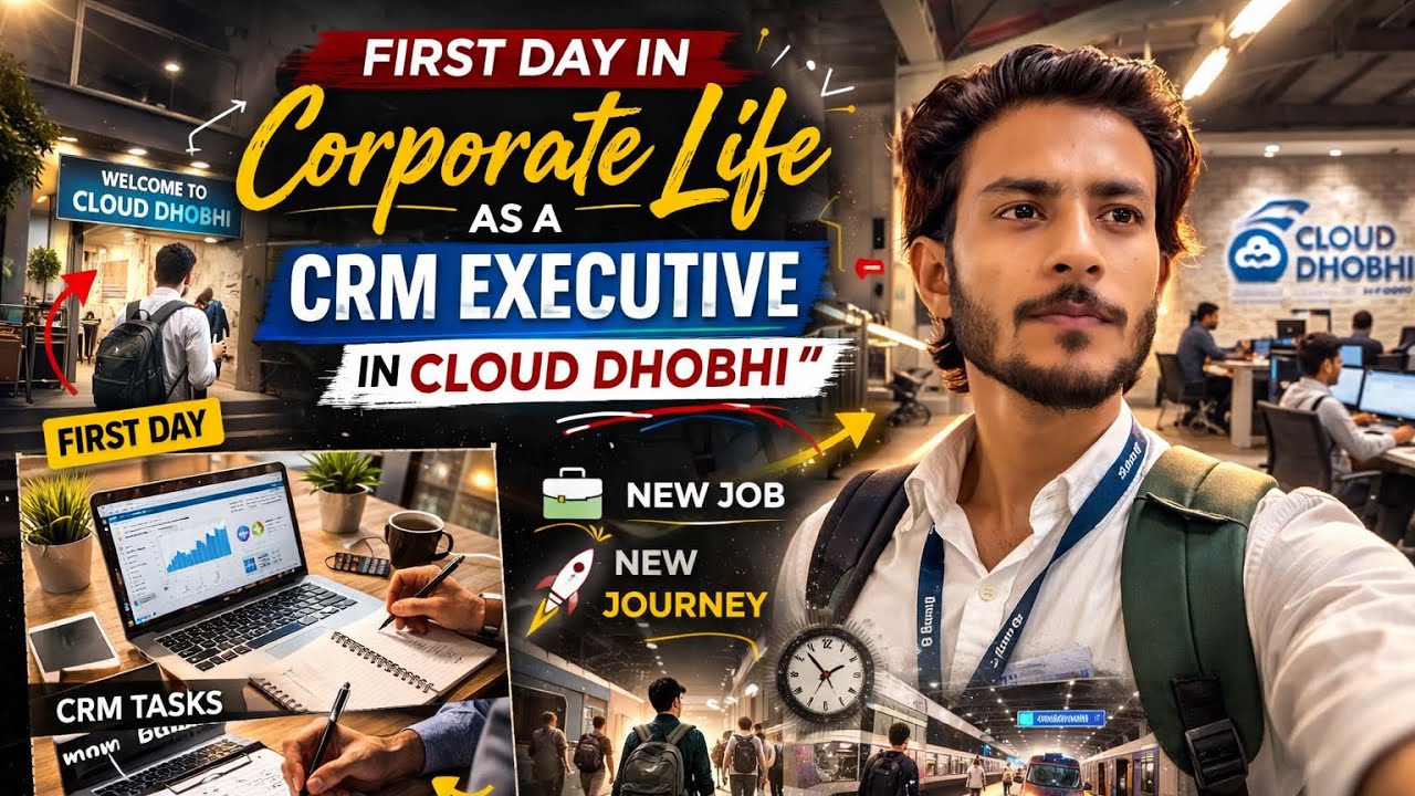 First day in Corporate Life As CRM EXECUTIVE in Cloud Dhobhi | Life in Corporate life #dailyvlog 