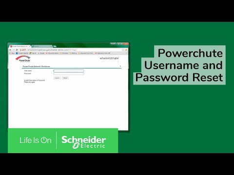 PowerChute Network Shutdown Username & Password Reset | Schneider Electric Support