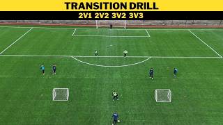 2V1 2V2 3V2 3V2 Transition Drill Footballsoccer Training