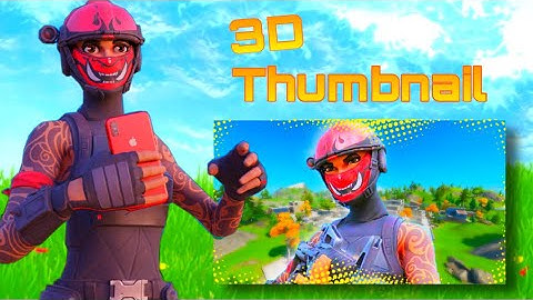 How to make professional 3D fortnite thumbnails on mobile. (Tutorial)