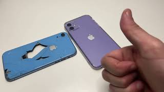 iPhone XR to iPhone 12 Purple with square edges