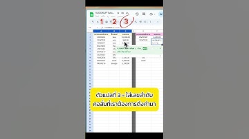 1 minute formula : วิธีใช้สูตร VLOOKUP (EP.2/2) #googlesheets #googlesheetstips #vlookup