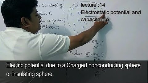 Electric potential due to a charged nonconducting sphere(Electrostatics Lec:14)