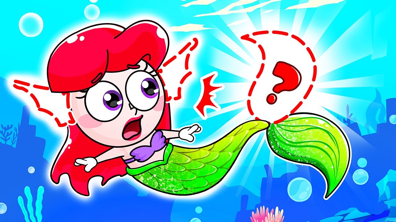 Baby Mermaid Lost Tail | Where Is My Tail? Safety Tips Song by Lamba Lamby