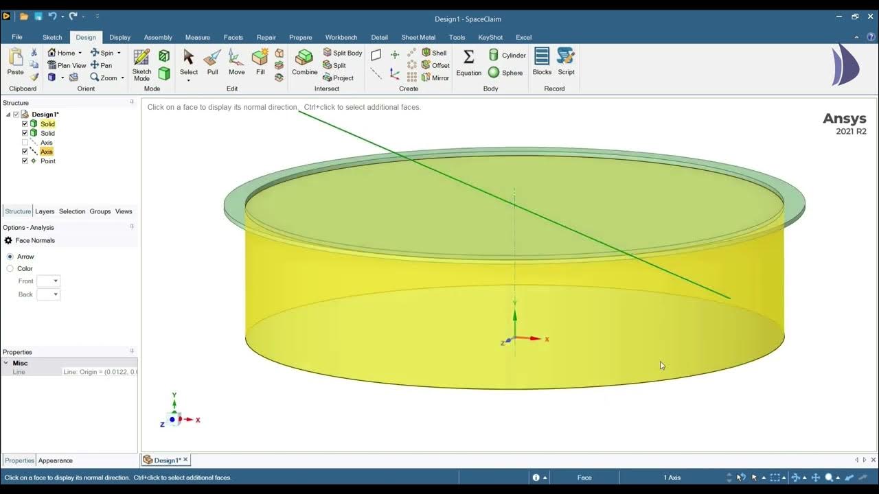 Determining normal vector in spaceclaim youtube