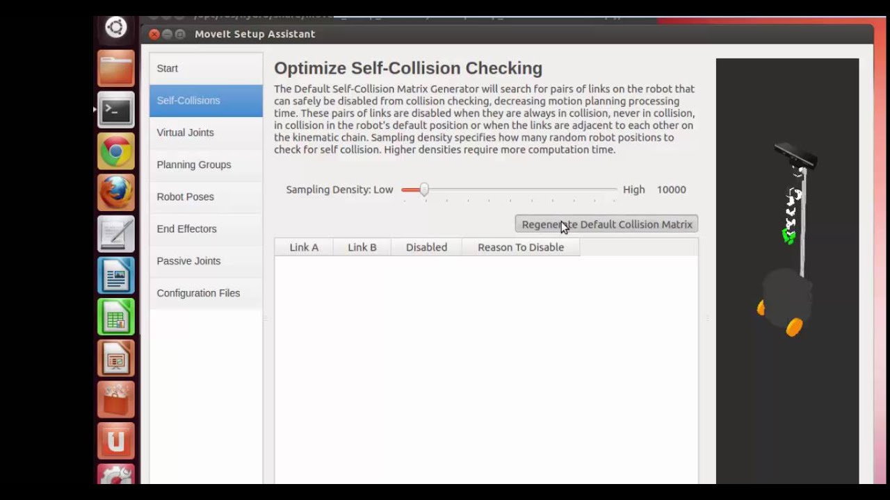 Creating a Robot Arm Model SRDF Using MoveIT