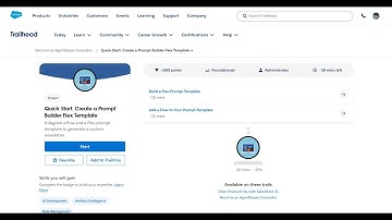 Become an Agentblazer Innovator ||  Quick Start  Create a Prompt Builder Flex Template