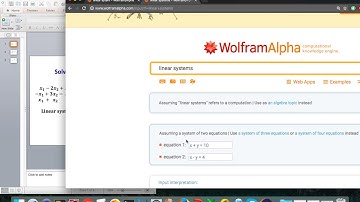 L1: wolframalpha.com Tutorial on How to Solve System of Equations