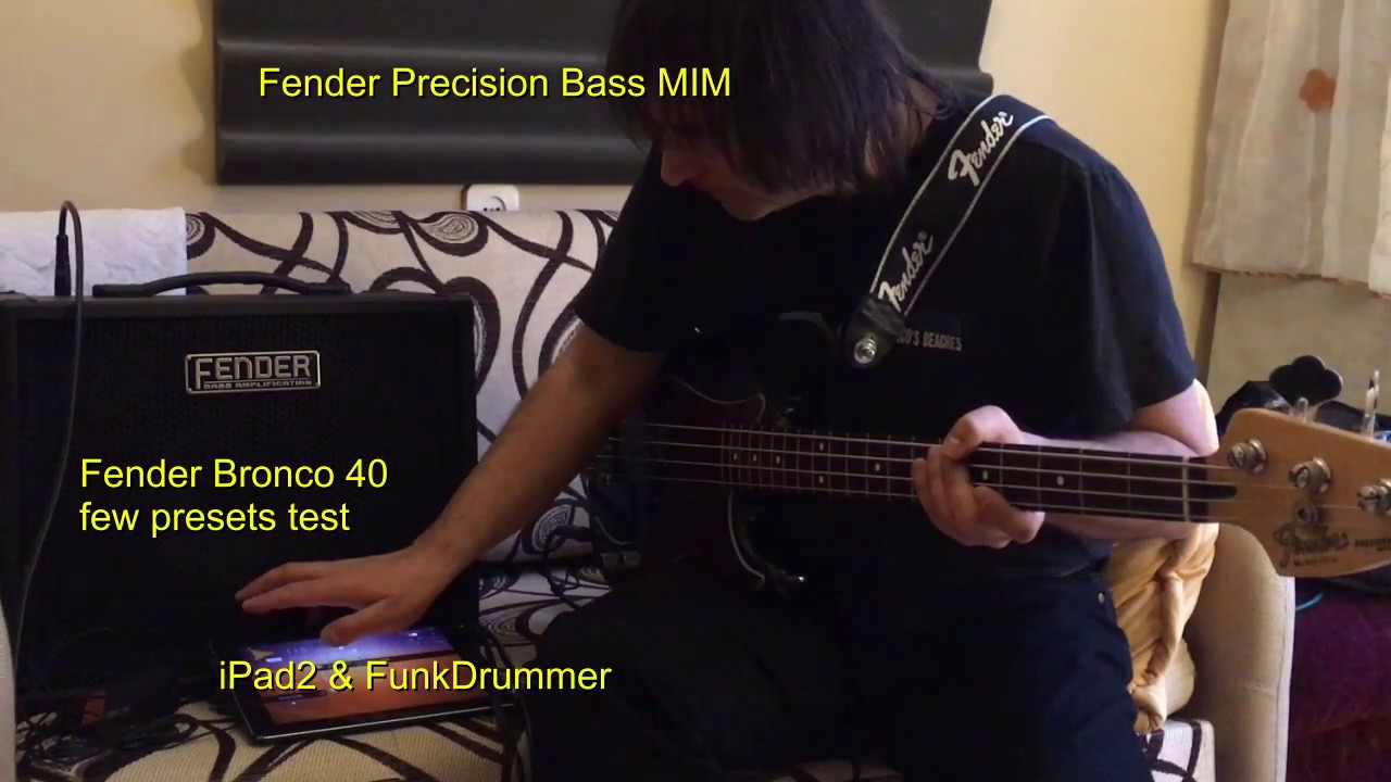 Fender Bronco 40 amp presets test YouTube