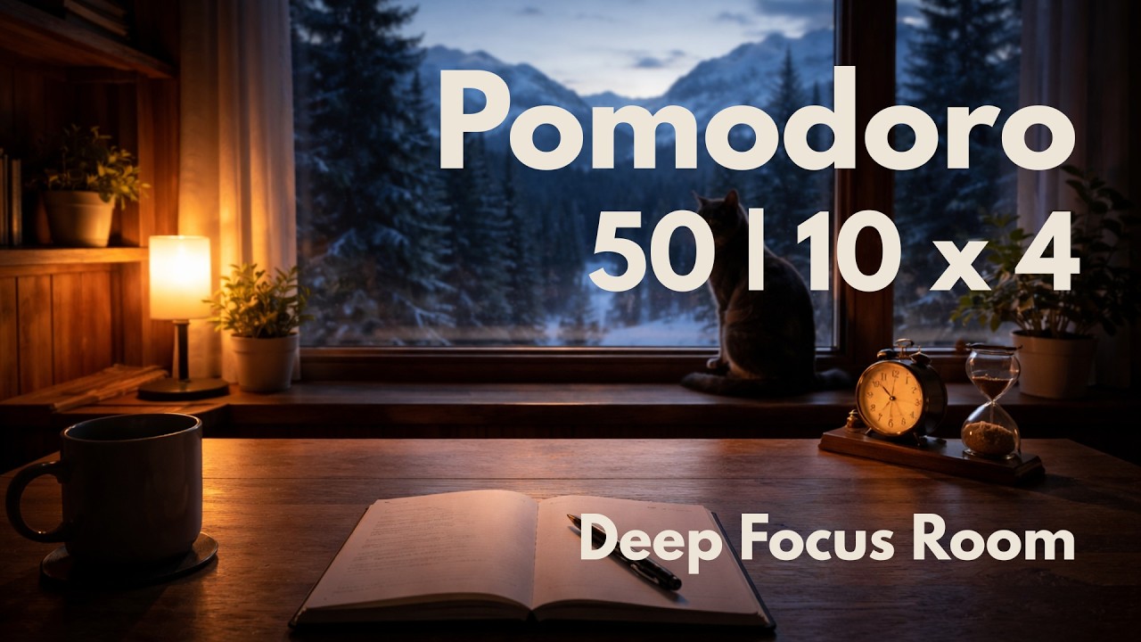 Pomodoro 50/10 x4 | Brown Noise for Deep Work - YouTube