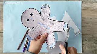 Middle School Gingerbread Man Math Craft | 6th, 7th, & 8th Grade Christmas Activities