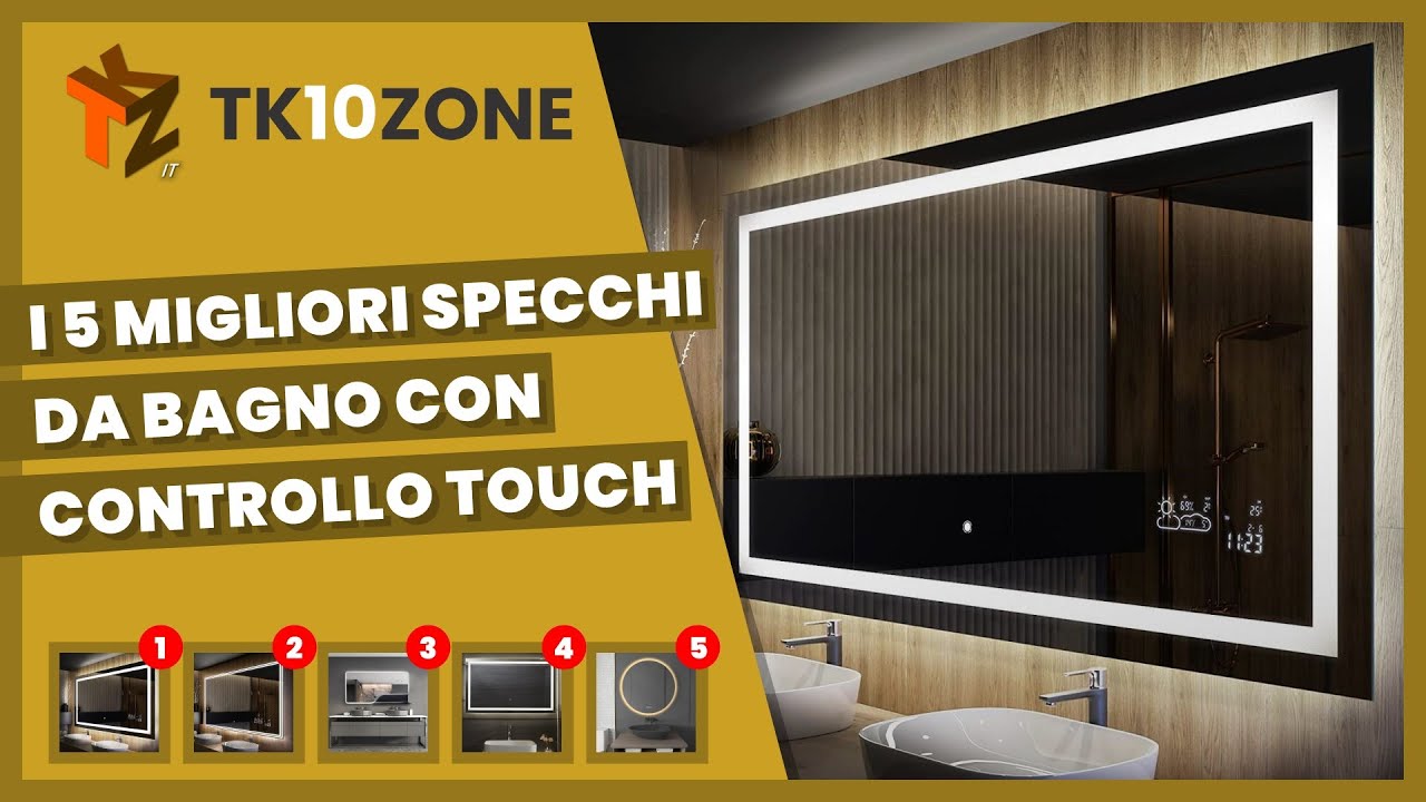 Specchio LED Da Bagno DR.LUX 91x71 Cm - Anti-appannamento, Touch, Temperatura Colore Regolabile - 3