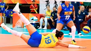 Unbelievable Volleyball Actions by Tandara Caixeta - BEST Volleyball DIGS SAVES SPIKES | VNL 2018