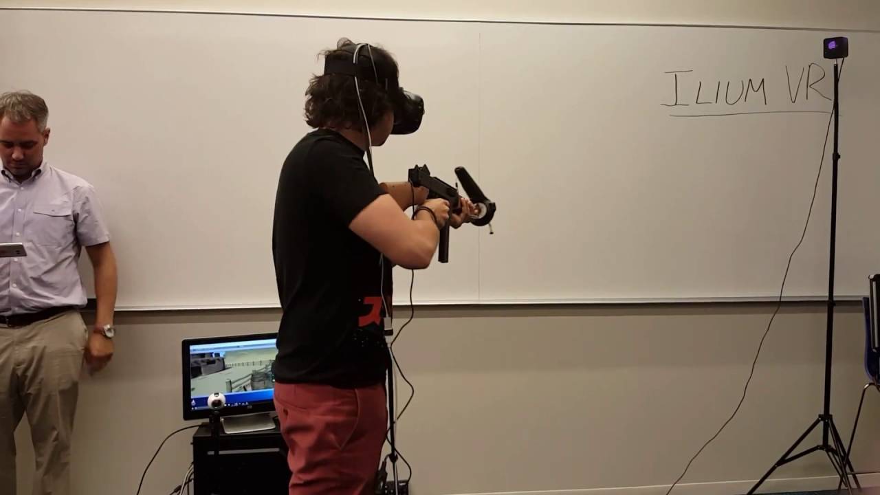 HTC VIve Virtual Reality Rifle Experience at NYVR - YouTube