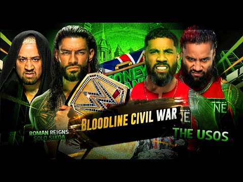 Roman Reigns u0026 Solo Sikoa Vs The Usos - Bloodline Civil War | WWE Money In The Bank