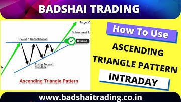 How To Use Intraday!! Ascending Triangle Chart Pattern!! Badshai Trading