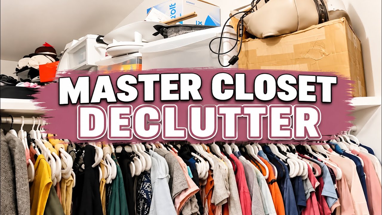 MASTER CLOSET RESET, ORGANIZE & DECLUTTER | CLEAN WITH ME | DECLUTTER ...