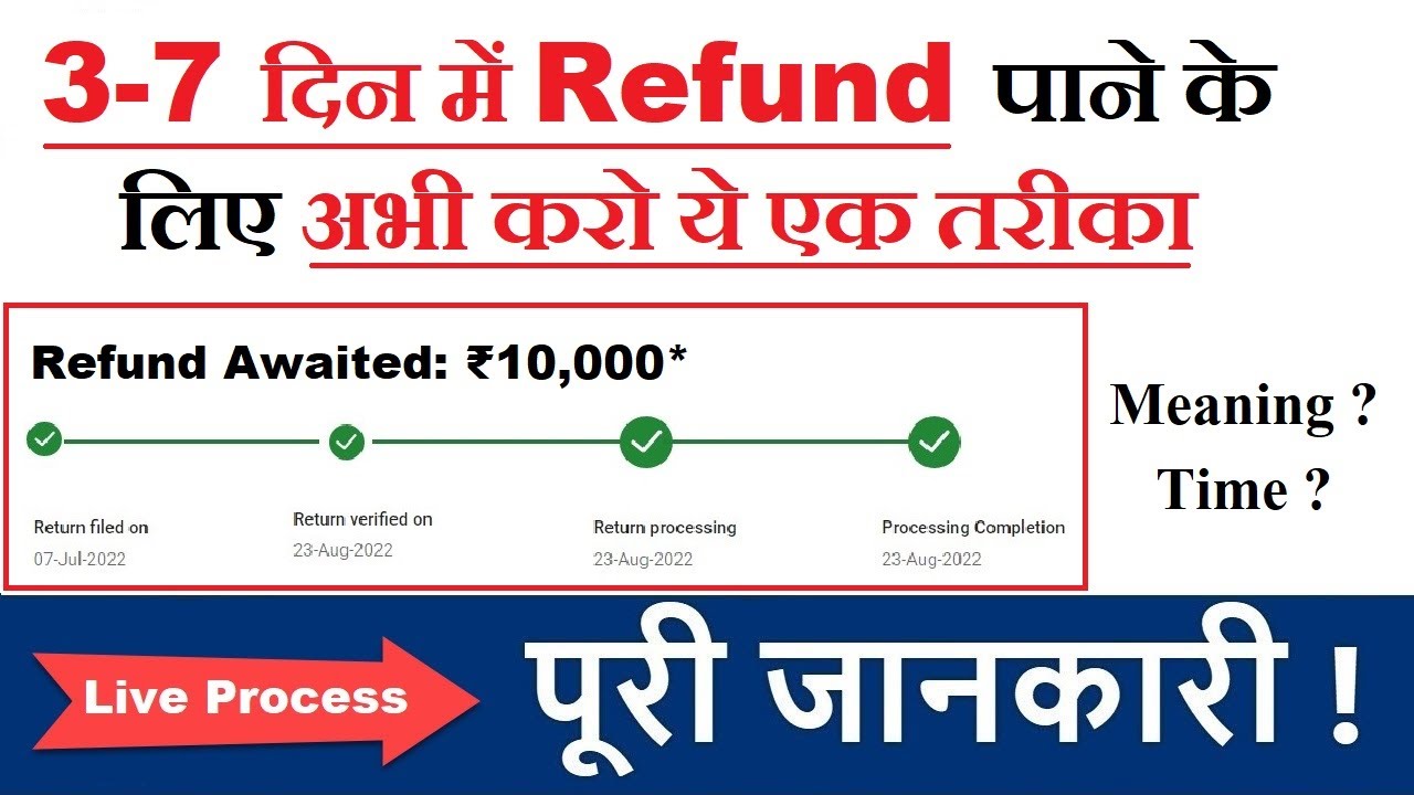 Income Tax Refund Awaited Meaning 3 7 Refund 