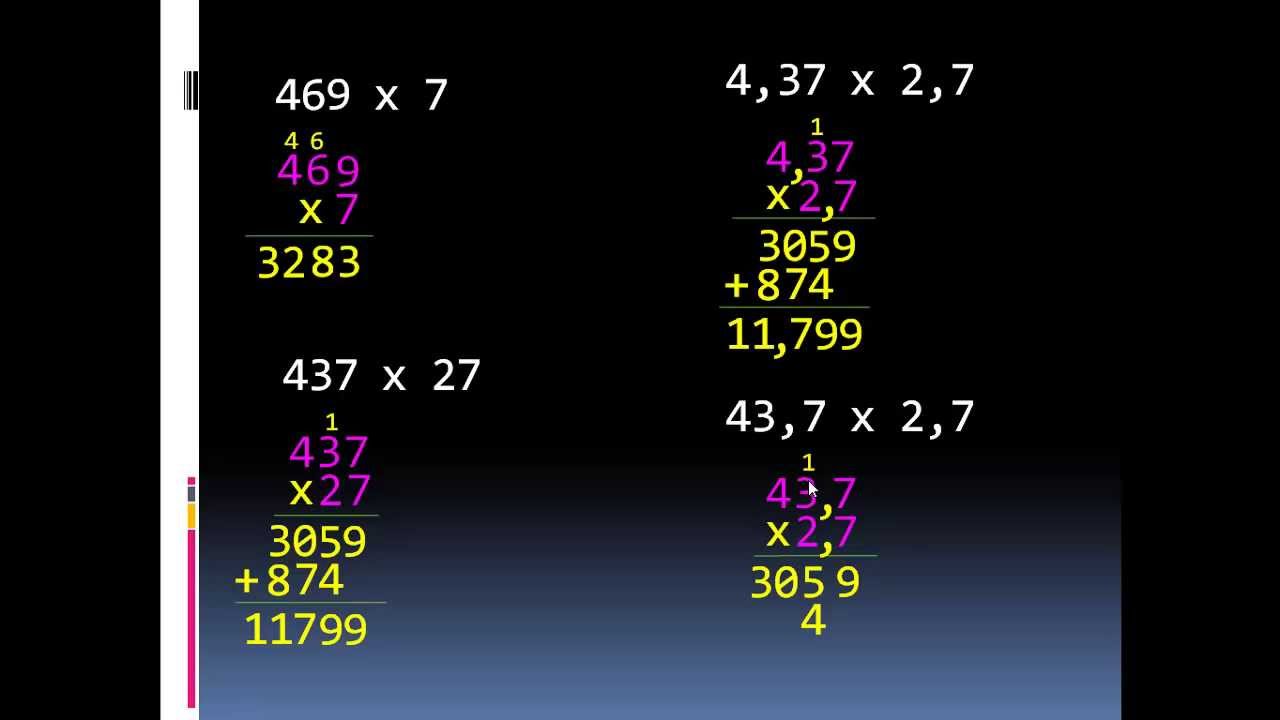 Como Fazer Conta De Multiplicação Com Virgula