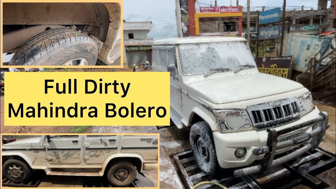 Mahindra Bolero water wash deep cleaning | car cleaning foam wash deep detailing | car wash video
