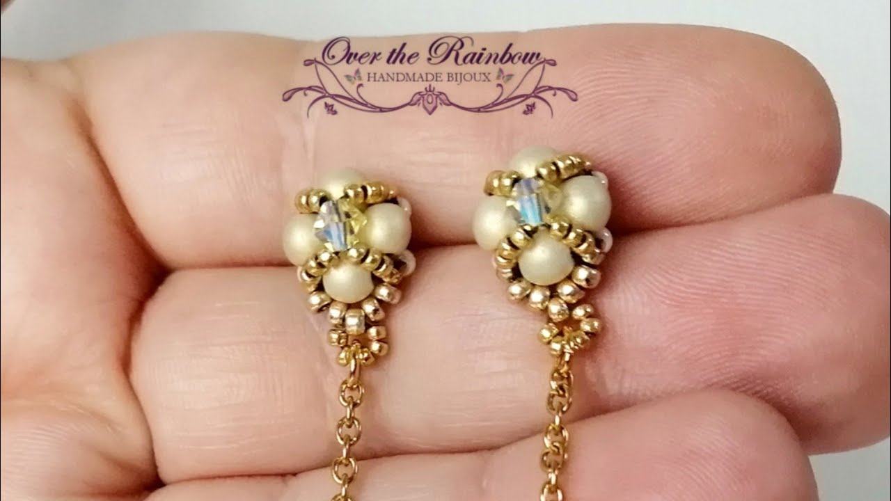 Tutorial Orecchini a lobo semplici e veloci con Perle e Rocaille