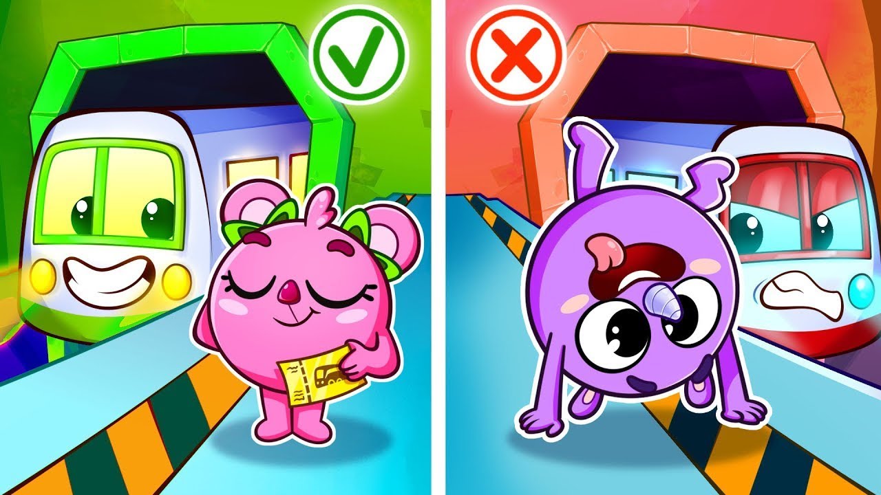 Choo Choo Train Song 🚆 Subway Safety 🤩 Songs for Kids & Nursery Rhymes