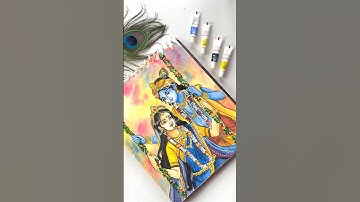 Cute 🥰 Radha Krishna Drawing on jhulan ❤️part 2 #radha #shorts #art #radhakrishna #youtubeshorts