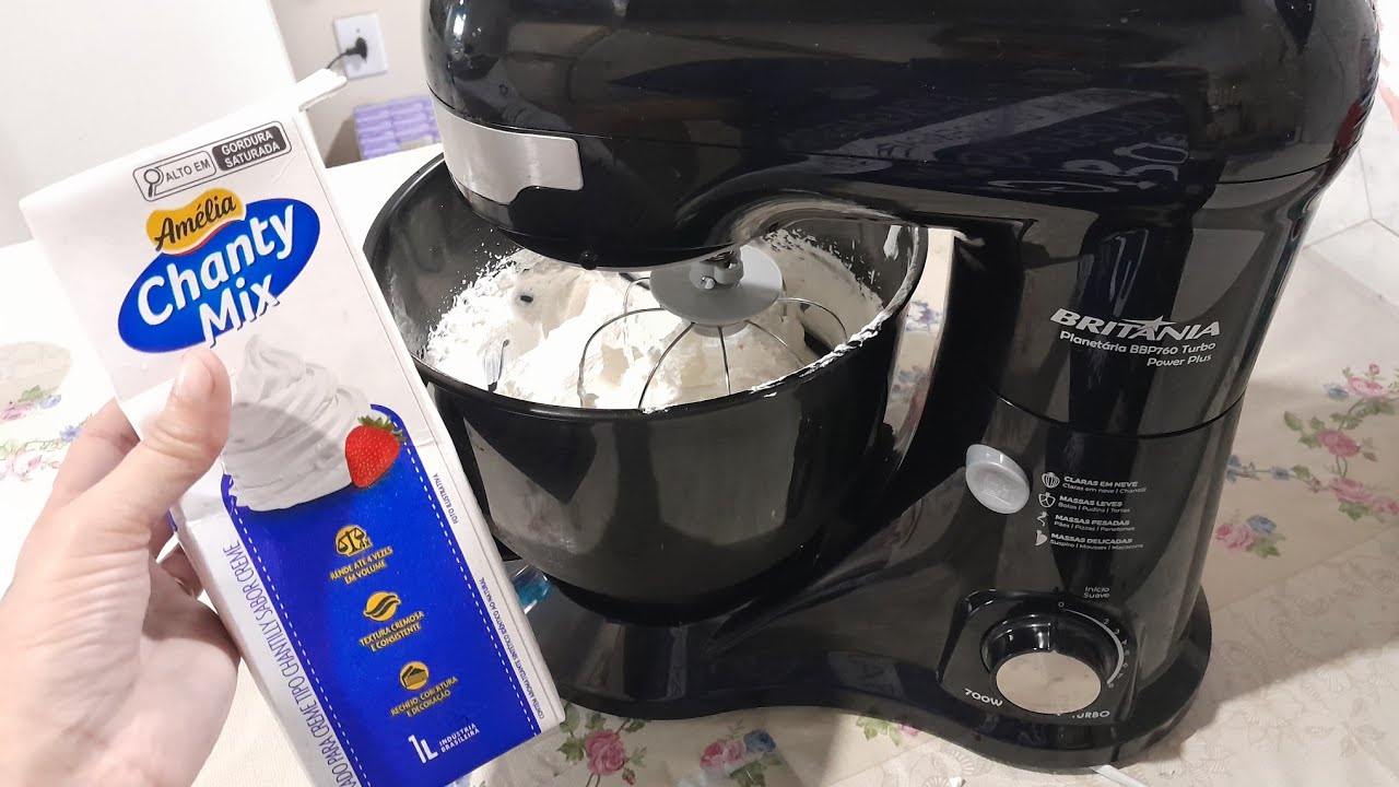 Chantilly em ponto firme  (como bater o Chantilly na batedeira Planetária ponto certo não derrete)