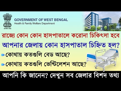 পশ্চিমবঙ্গের যে যে হাসপাতাল গুলিতে মহামারীর চিকিৎসা করা হবে