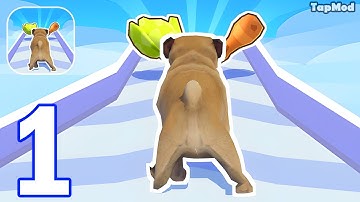 Poppy Runner - Gameplay Walkthrough Part 1 Dog Runner Merge & Collect (iOS, Android)