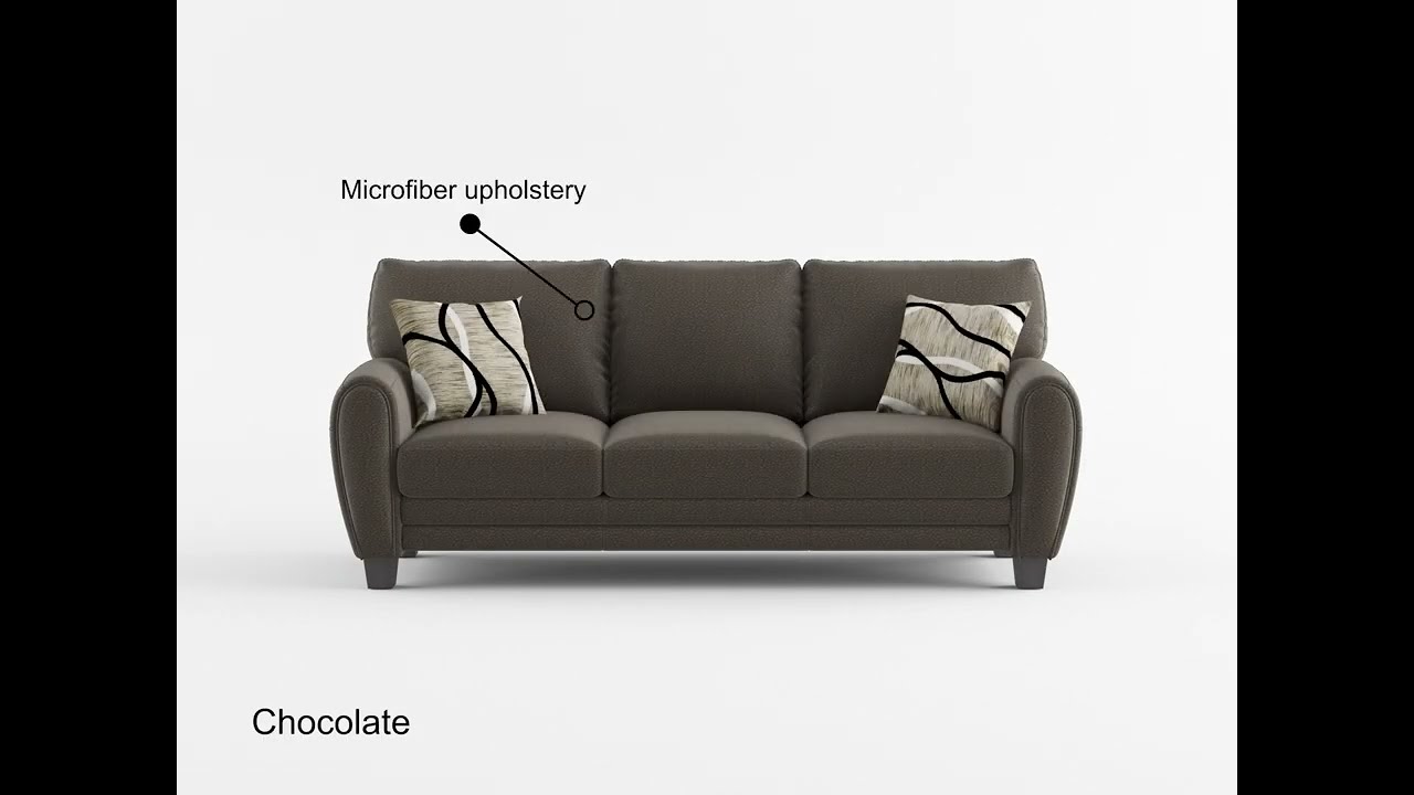 Rubin Black Sofa from Homelegance (9734BK-3) | Coleman Furniture
