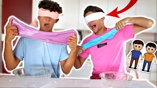 Blindfolded Slime Challenge With My Boyfriend He Cheated?