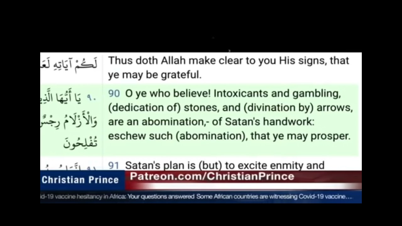 Quran Approved Alcohol. Quran 1667. Christian Prince. YouTube