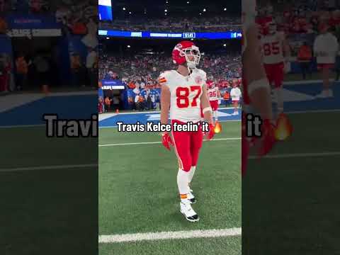 Travis Kelce vibing before the Chiefs take on the Giants (via nfl/TT)