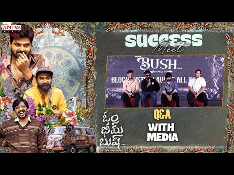 Qbackslashu0026A With Media At Om Bheem Bush Success Meet |  Sree Vishnu, Rahul, Priyadarshi | Sree Harsha - ADITYAMUSIC