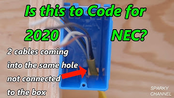 Is this to Code for 2020 NEC? (314.17 Conductors Entering Through Cable Clamps)