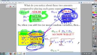 Information Chapter 6, Video #5 - Combining Discrete Random Variables Guide