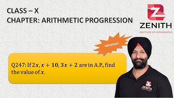 If 2x, x+10, 3x+2 are in A.P., find the value of x.